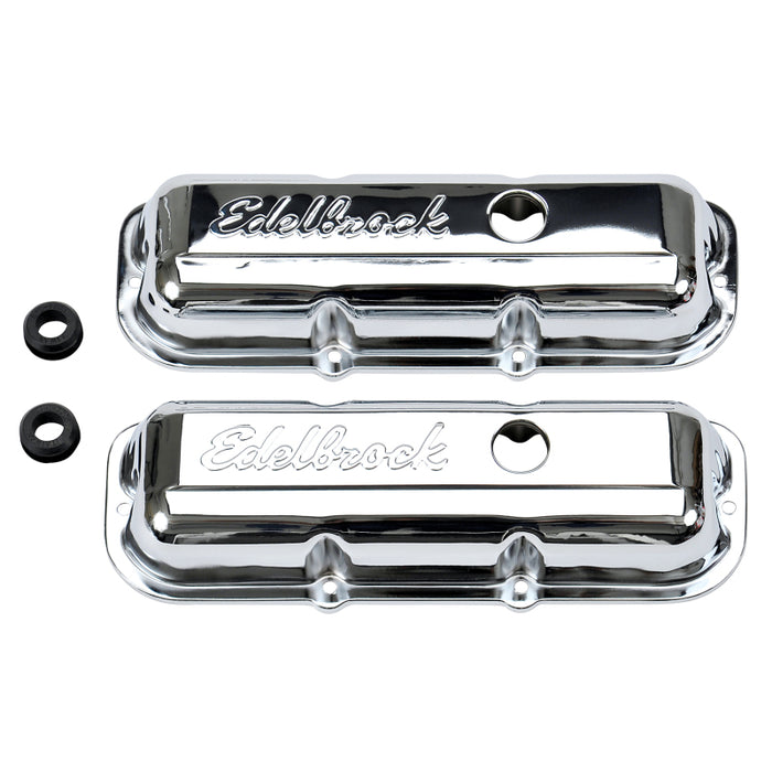 Cache-culbuteurs Edelbrock Signature Series Chevrolet 1982-1993 2 8L 60 V6 Chrome