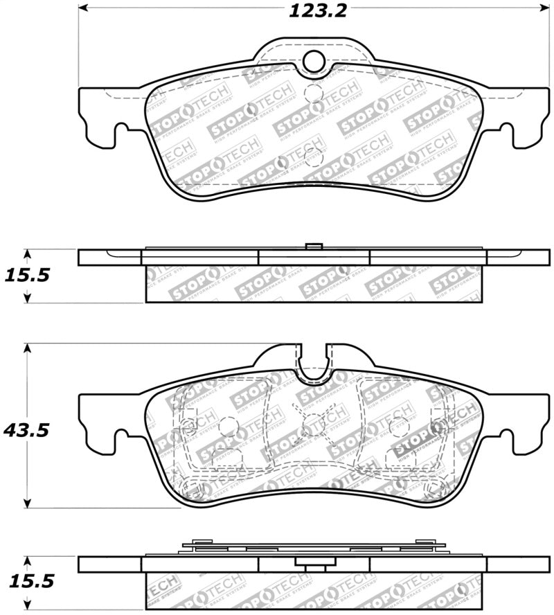 Plaquettes de frein arrière StopTech Performance 02-06 Mini