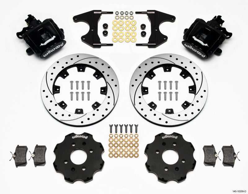 Kit de frein de stationnement arrière combiné Wilwood 12,19 pouces percé Civic / Integra Tambour 2,46 moyeu décalé