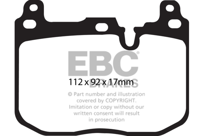 Plaquettes de frein avant Redstuff EBC 14+ pour BMW M3 3.0 Twin Turbo (F80)