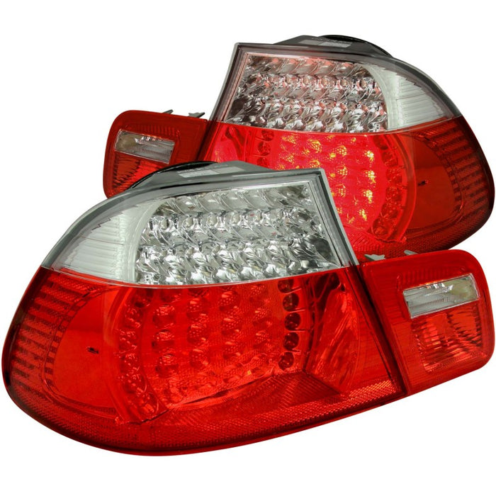 Feux arrière à LED ANZO 2000-2003 BMW Série 3 E46 Rouge/Clair