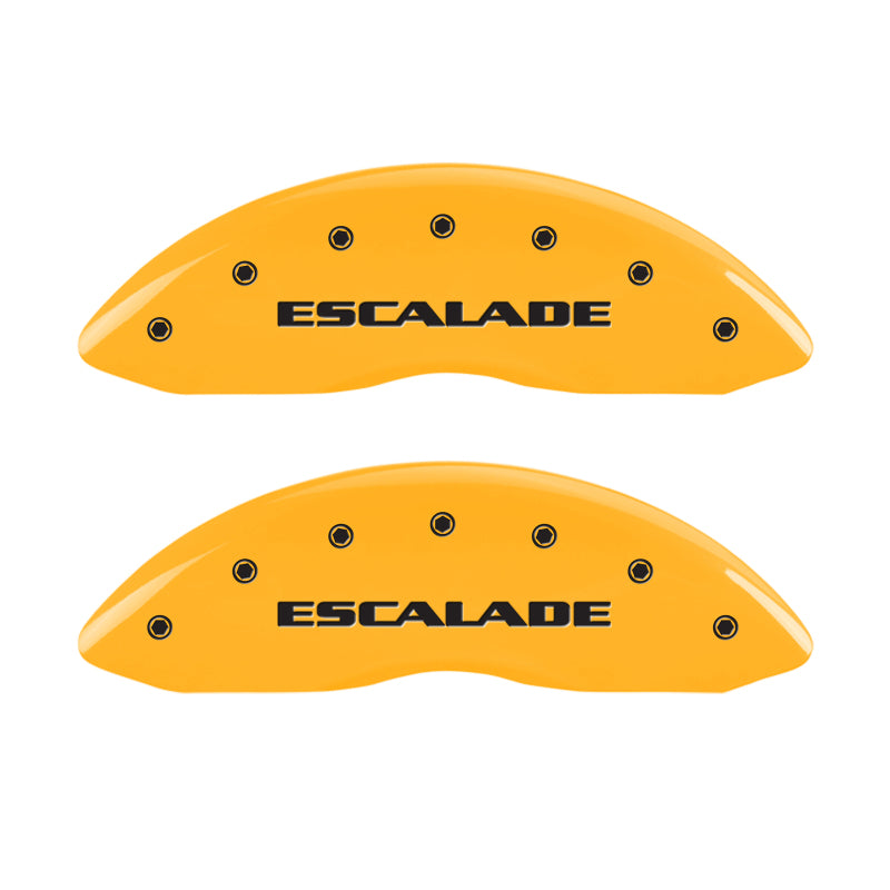 Couvre-étriers MGP 4 gravés avant Escalade gravés arrière ESV finition jaune noir ch