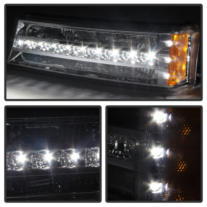 Feux de pare-chocs à LED Xtune Chevy Silverado 03-06 / Avalanche 02-06 Chrome CBL-JH-CS03-LED-C