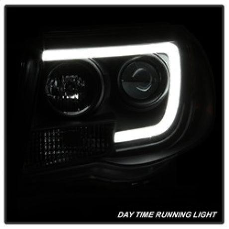 Phares de projecteur Spyder Toyota Tacoma 05-11 - Barre lumineuse DRL - Noir PRO-YD-TT05V2-LB-BK