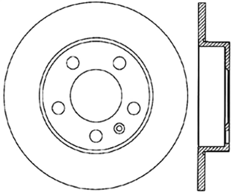 Rotor CRYO fendu arrière droit StopTech Power Slot 3/99-06 Audi TT (sauf Quattro) / 12/98-10 VW Golf