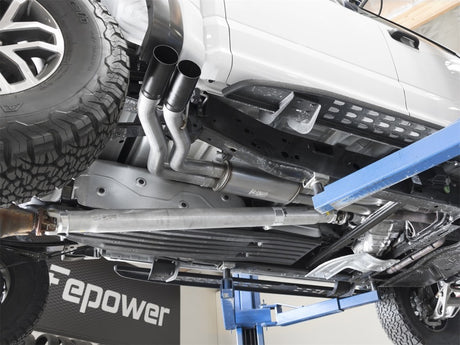 Échappement arrière Cat aFe POWER Rebel Series 3 pouces 409 SS avec embouts noirs 17 Ford F-150 Raptor V6-3,5 L