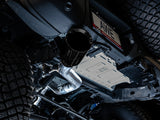 AWE Tuning 2021+ Ford Bronco 0FG Échappement arrière simple avec embout noir diamant et protection de bas de caisse