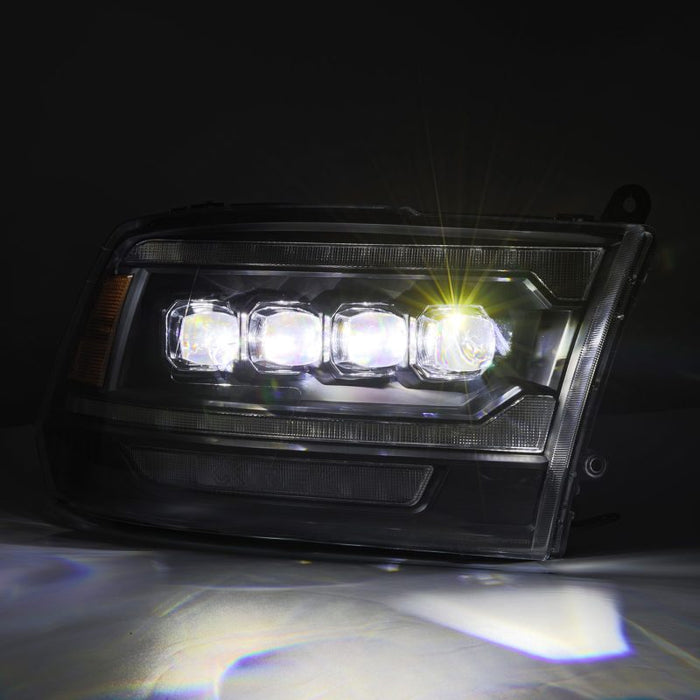 Phares à LED AlphaRex 09-18 Dodge Ram 2500 NOVA de style planche, design noir avec lumière d'activation