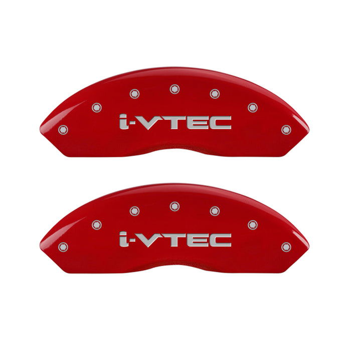 Couvre-étriers MGP 4 gravés avant et arrière i-Vtec finition rouge argent ch