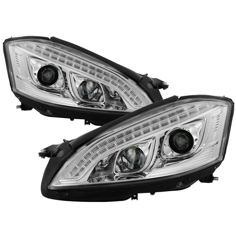 Phares Spyder Mercedes W221 Classe S 07-09 - Modèle HID uniquement - Chrome PRO-YD-MBW22107-HID-DRL-C