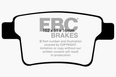 Plaquettes de frein arrière EBC 04-07 Ford Five Hundred 3.0 Ultimax2