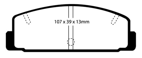 Plaquettes de frein arrière Redstuff EBC 03-04 Mazda Protege 2.0 Turbo (Mazdaspeed)