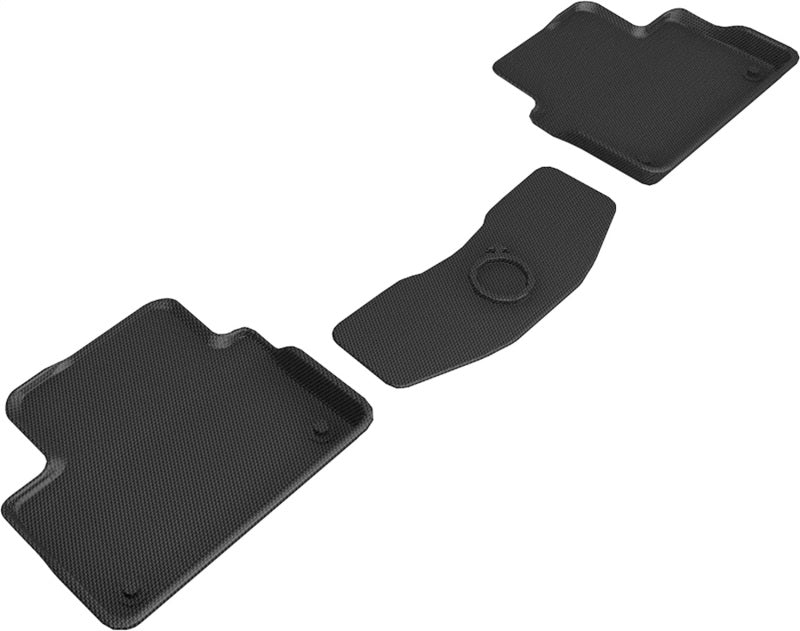 3D MAXpider 2019-2020 Volvo S60 / V60 / 2020 V60 Cross Country Kagu 2nd Row Floormats - Black