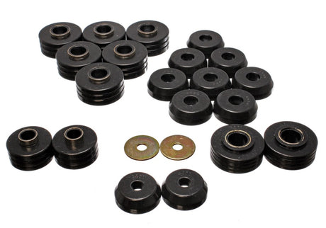 Ensemble de supports de carrosserie noirs Energy Suspension 80-96 Ford Bronco 4WD