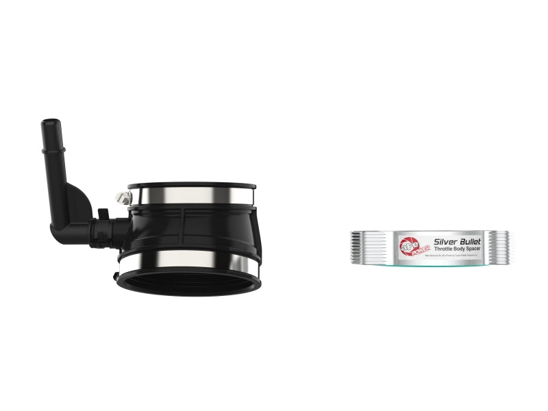 L'entretoise de corps de papillon en aluminium aFe 2020 Vette C8 Silver Bullet fonctionne uniquement avec l'admission d'usine - Argent