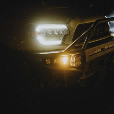 Feux antibrouillard SAE à double mode KC HiLiTES FLEX ERA 3 - Kit principal à 2 lampes pour pare-chocs de rechange Toyota