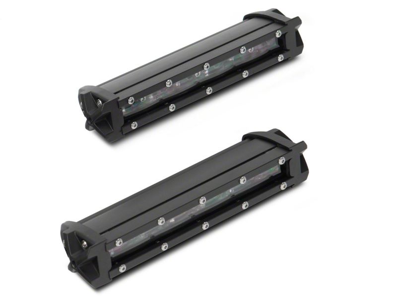 Barres lumineuses à DEL de 6 po montées sur la lunette arrière de la Jeep Wrangler JL Axial Series de Raxiom 18-23