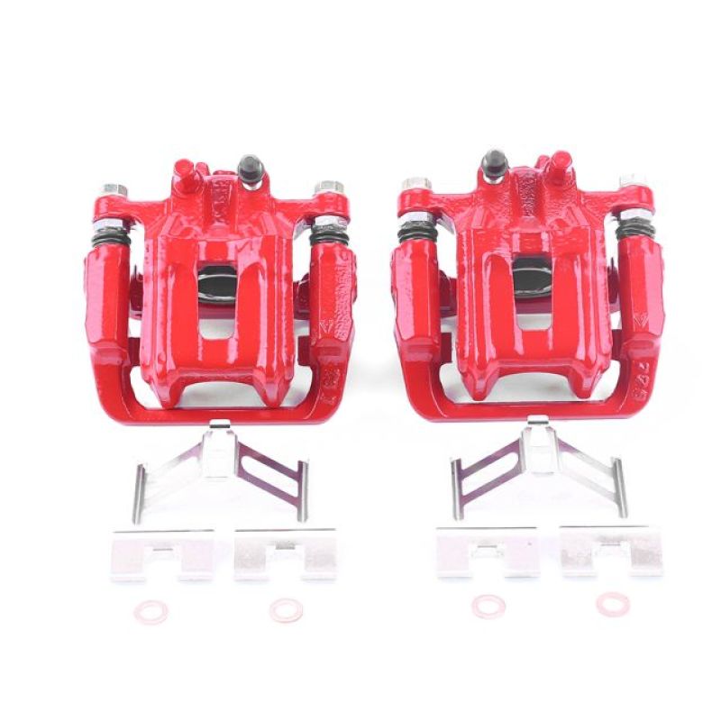 Power Stop 10-18 Acura RDX Rear Red Calipers w/Brackets - Pair