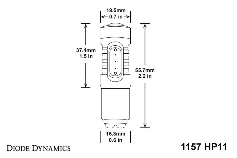 Ampoule LED Diode Dynamics 1157 HP11 LED - Rouge Quatre