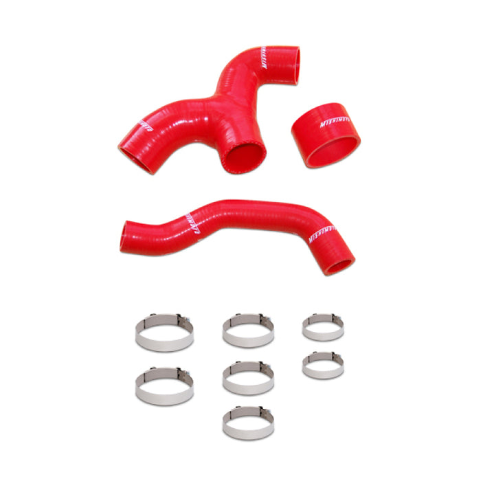 Tuyaux d'échangeur intermédiaire en silicone rouge Mishimoto pour Subaru WRX 02-05