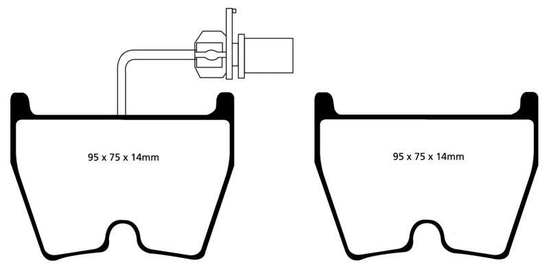 EBC 06-09 Audi RS4 4.2 (Cast Iron Rotors) Redstuff Front Brake Pads