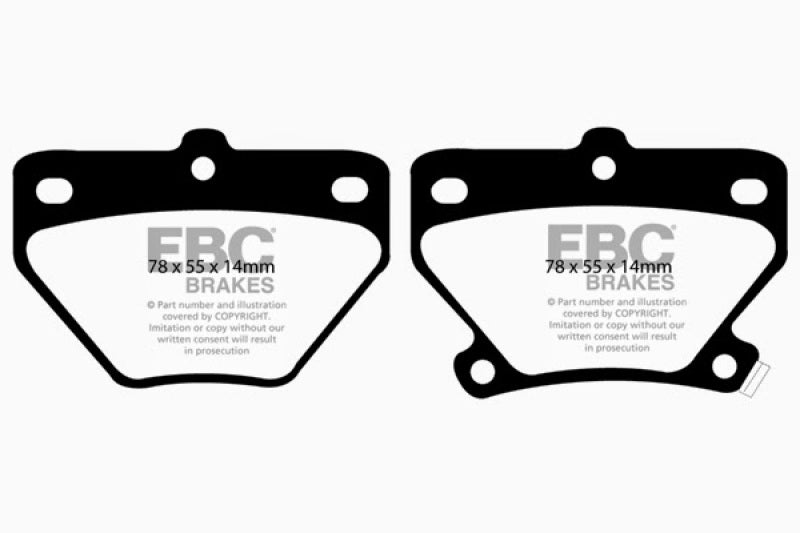 Plaquettes de frein arrière EBC Greenstuff pour Pontiac Vibe 1.8 GT 02-08