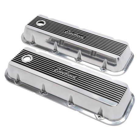 Couvercle de soupape Edelbrock Elite II Chevrolet 1965 et ultérieur 396-502 Big Block V8 poli