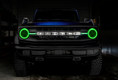 Oracle 21-22 Ford Bronco Headlight Halo Kit w/DRL Bar - Base Headlights -w/2.0 Cntrl