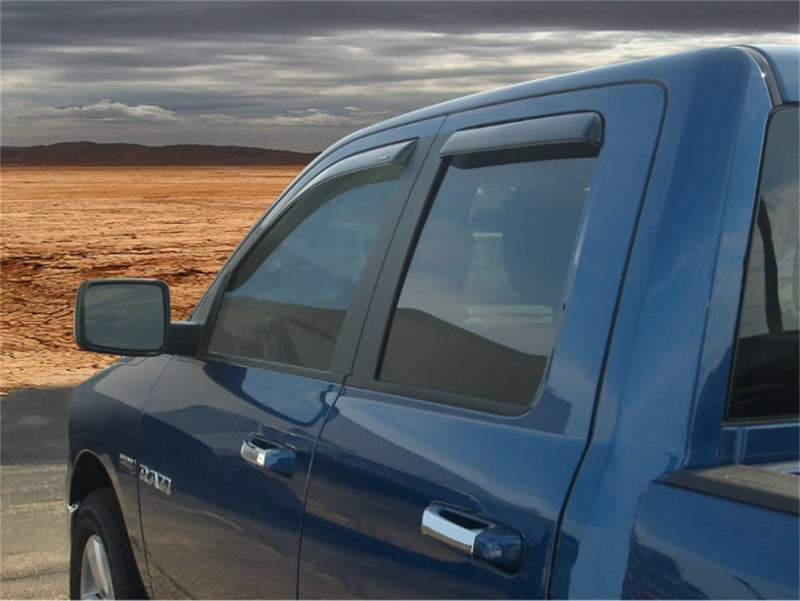 Stampede 2009-2010 Dodge Ram 1500 Extended Cab Pickup Snap-Inz Sidewind Deflector 4pc - Smoke