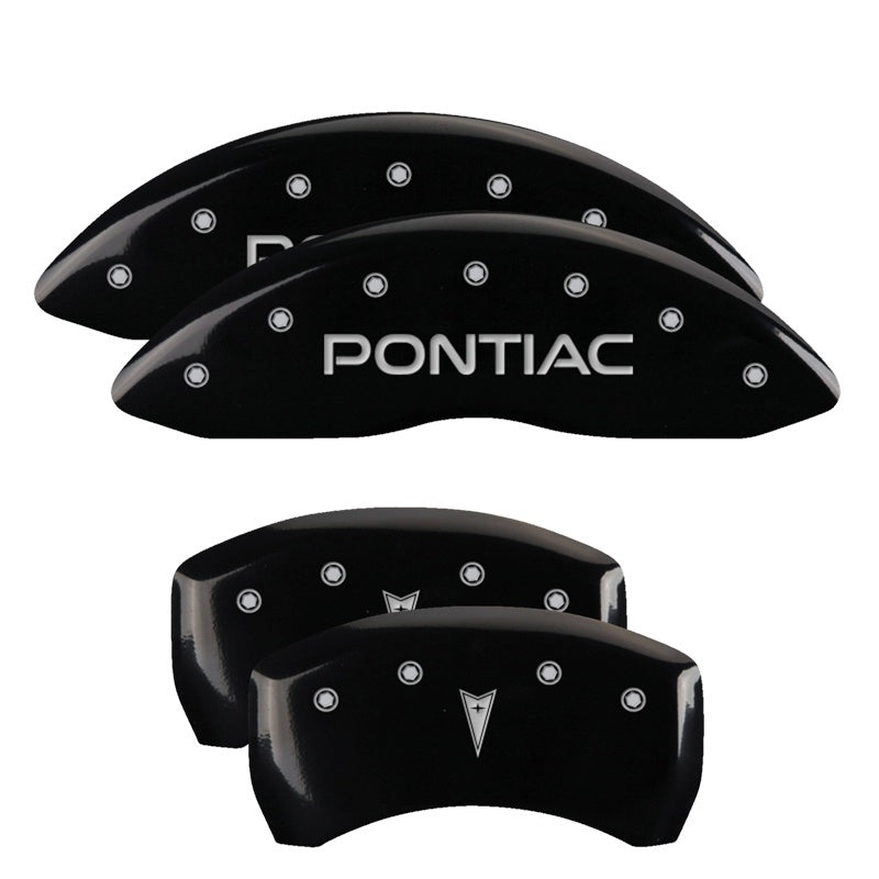 Couvre-étriers MGP 4 98-02 Pontiac Firebird (Ex WS6) Avant Pontiac Arrière Arrow Blk Finish Silver Char