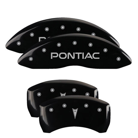 Couvre-étriers MGP 4 98-02 Pontiac Firebird (Ex WS6) Avant Pontiac Arrière Arrow Blk Finish Silver Char