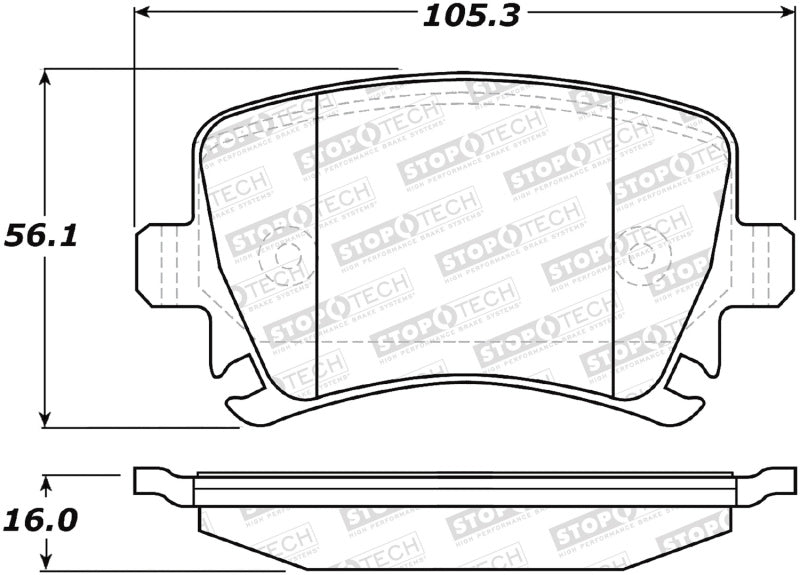 Plaquettes de frein arrière StopTech Performance pour Audi S3 08-13