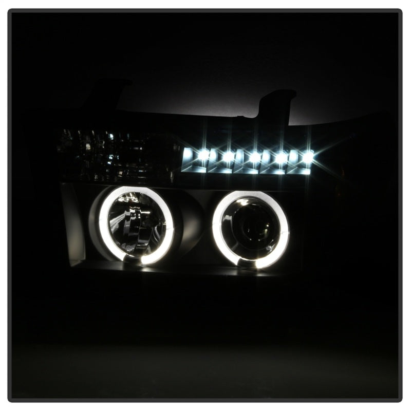 Phares de projecteur Spyder Toyota Tundra 07-133 LED Halo LED Blk PRO-YD-TTU07-HL-BK