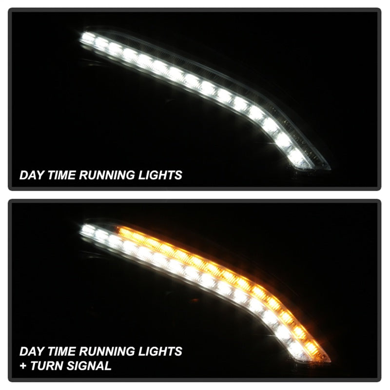 Phares Spyder Mercedes W221 Classe S 07-09 - Modèle HID uniquement - Noir PRO-YD-MBW22107-HID-DRL-BK