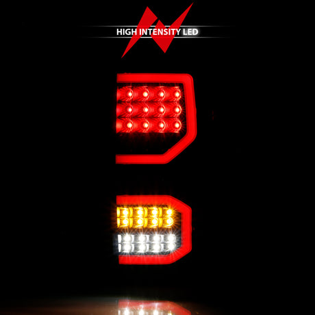 Feux arrière à LED ANZO 2007-2013 Toyota Tundra style planche noir avec lentille fumée