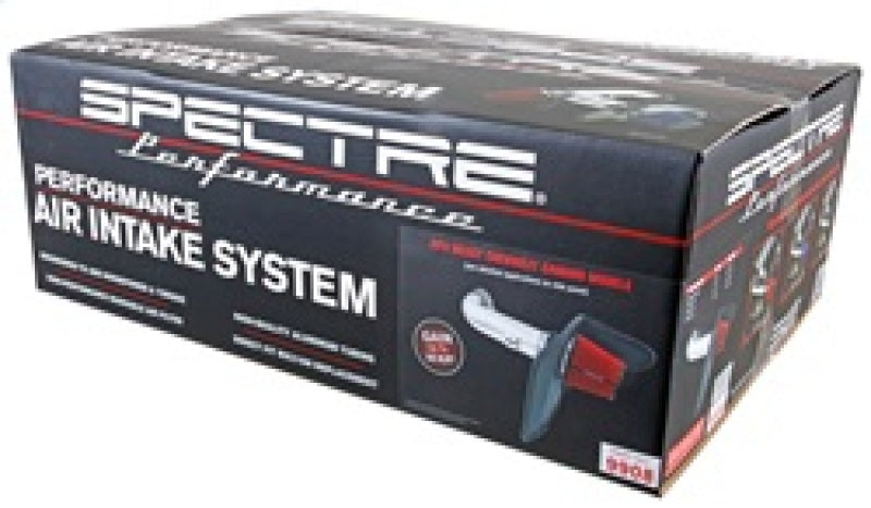 Kit d'admission d'air Spectre 10-12 Chevy Camaro V8-6.2LF/I - Anodisé transparent avec filtre rouge