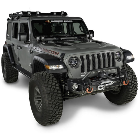 Ensemble de pare-chocs avant Rugged Ridge 18-20 Jeep Wrangler JL/JT Arcus avec Overrider