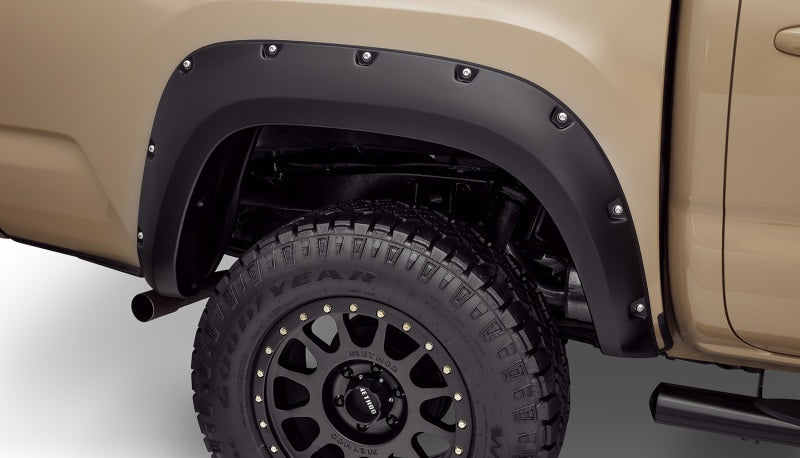 Élargisseurs de capot arrière Bushwacker 22-23 Toyota Tundra Pocket Style 2 pièces - Noir