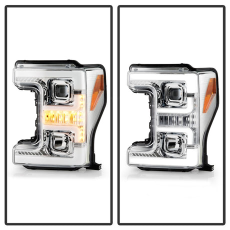 Phares de projecteur Spyder Ford F-250/F-350/F450 Super Duty 17-18 Chrome PRO-YD-FS17-SBSEQ-C