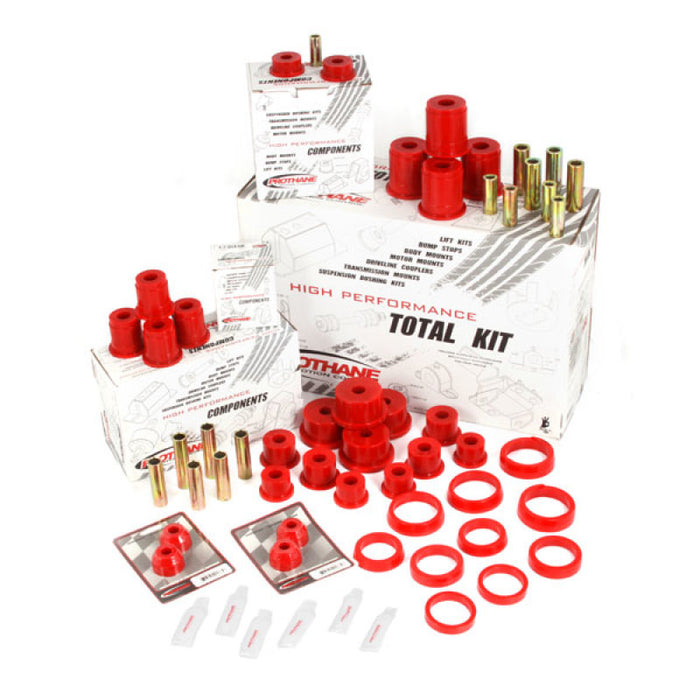 Kit de bagues en polyuréthane Rugged Ridge rouge 84-01 Cherokee (XJ)