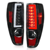 Feux arrière à LED ANZO 2004-2012 Chevrolet Colorado/GMC Canyon avec barre lumineuse et boîtier noir