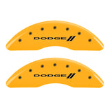 MGP 4 Caliper Covers Engraved F & R Stripes/Dodge Yellow Finish Black Char 2010 Dodge Ram 3500