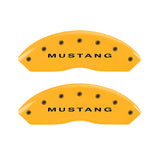 MGP 4 Caliper Covers Engraved Front Mustang Rear Bar & Pony Yellow Finish Blk Char 2006 Ford Mustang
