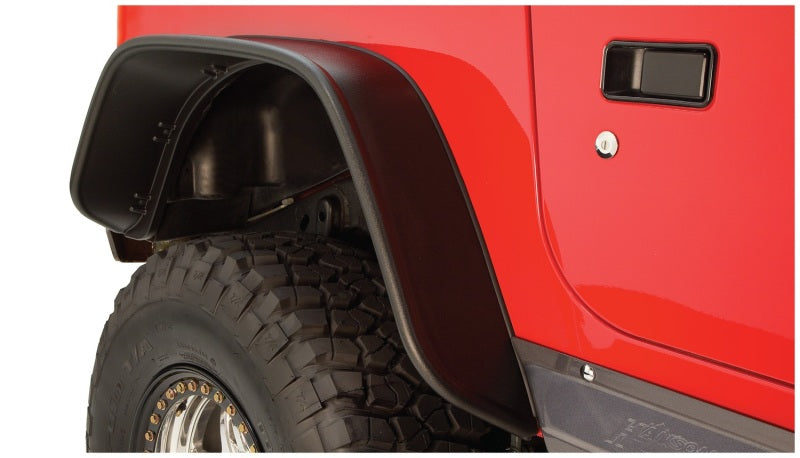 Élargisseurs plats Bushwacker 97-06 Jeep Wrangler 4 pièces - Noir