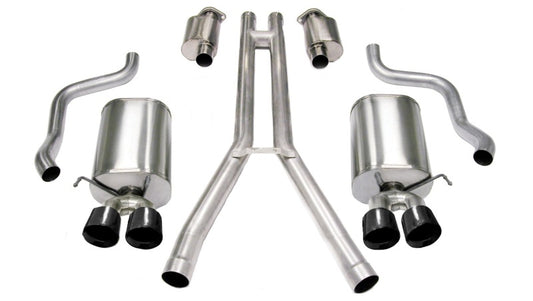 Corsa 04-08 Cadillac XLR 4.6L 25in Cat-Back Dual Rear w Twin 35in Black Pro-Series Tips