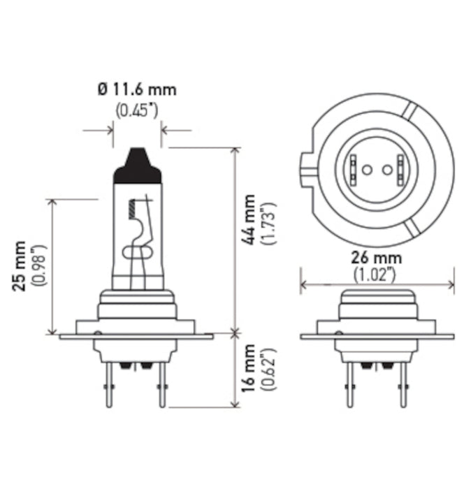 Ampoule Hella H7 12V 55W PX26d T4.6 LONGLIFE