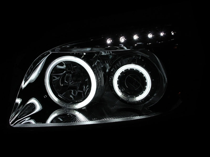 Phares de projecteur ANZO 2006-2008 Toyota Rav4 avec halo noir