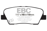 Plaquettes de frein arrière EBC 11+ Hyundai Equus 4.6 Greenstuff