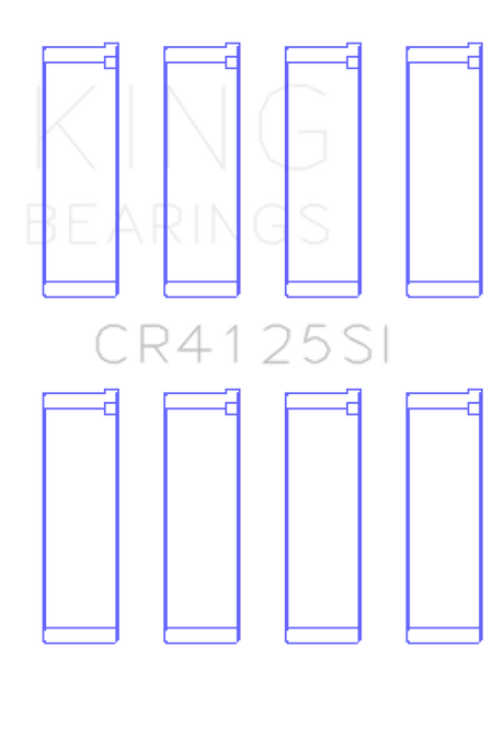 Ensemble de roulements de bielle en aluminium bimétallique en silicone King Subaru EJ15/EJ16/EJ18/EJ20/EJ22/EJ25 (taille 0,75 mm)