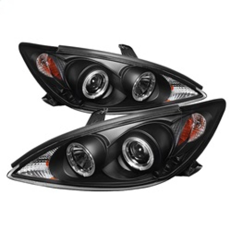 Phares de projecteur Spyder Toyota Camry 02-06 LED Halo LED Noir Haut H1 Bas H1 PRO-YD-TCAM02-HL-BK